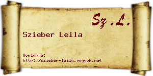 Szieber Leila névjegykártya